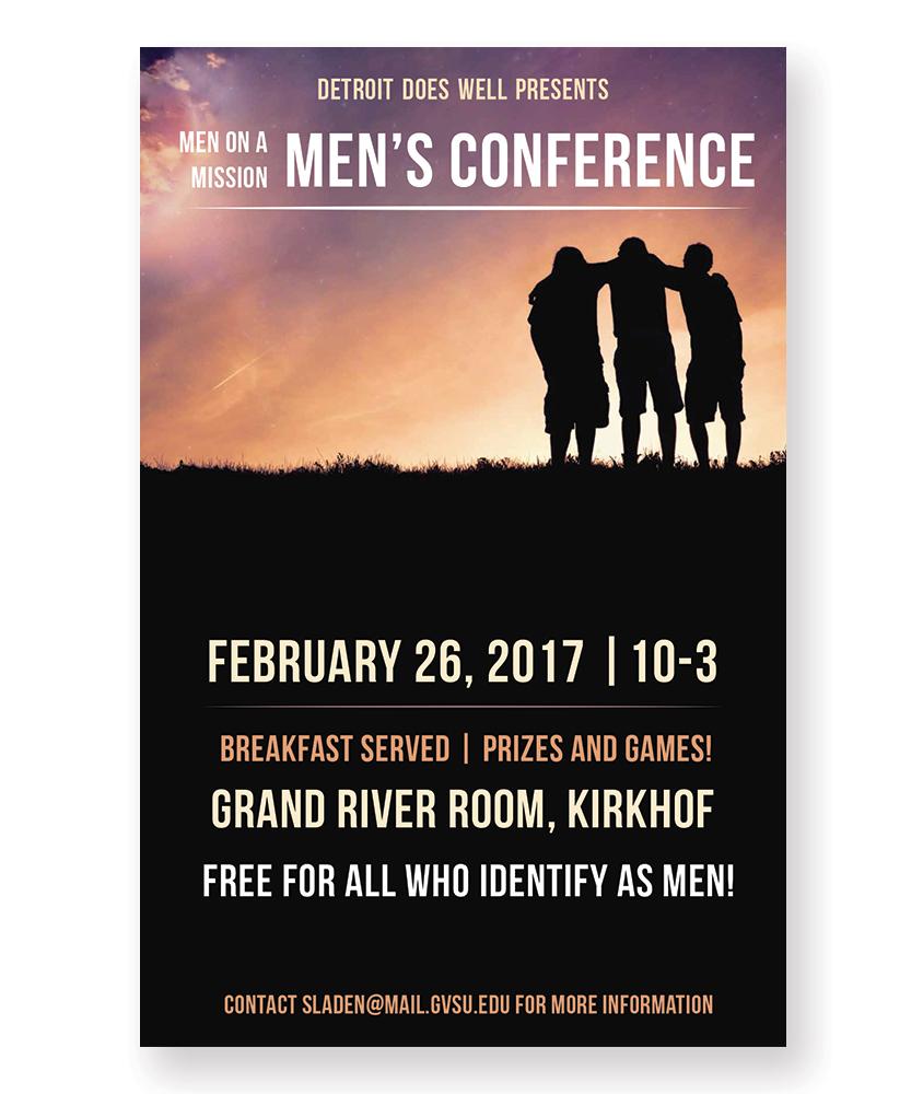 Detroit Does Well: Mens Conference poster